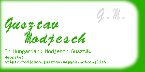 gusztav modjesch business card